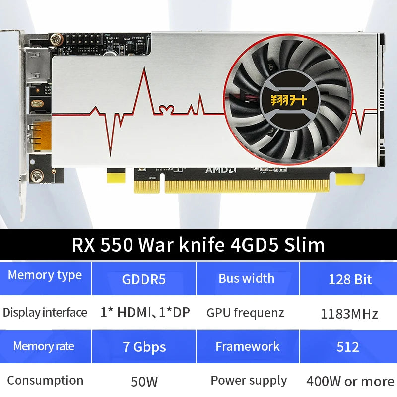 ASL Full Height Low Profile Slim Graphics Card