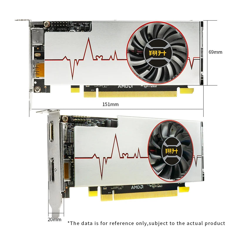 ASL Full Height Low Profile Slim Graphics Card