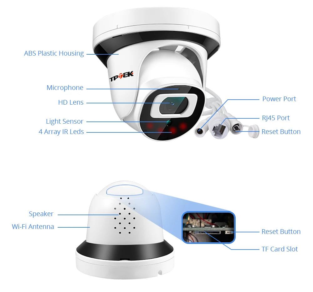 4MP IP Wi-Fi 2MP 1080P Surveillance Camera