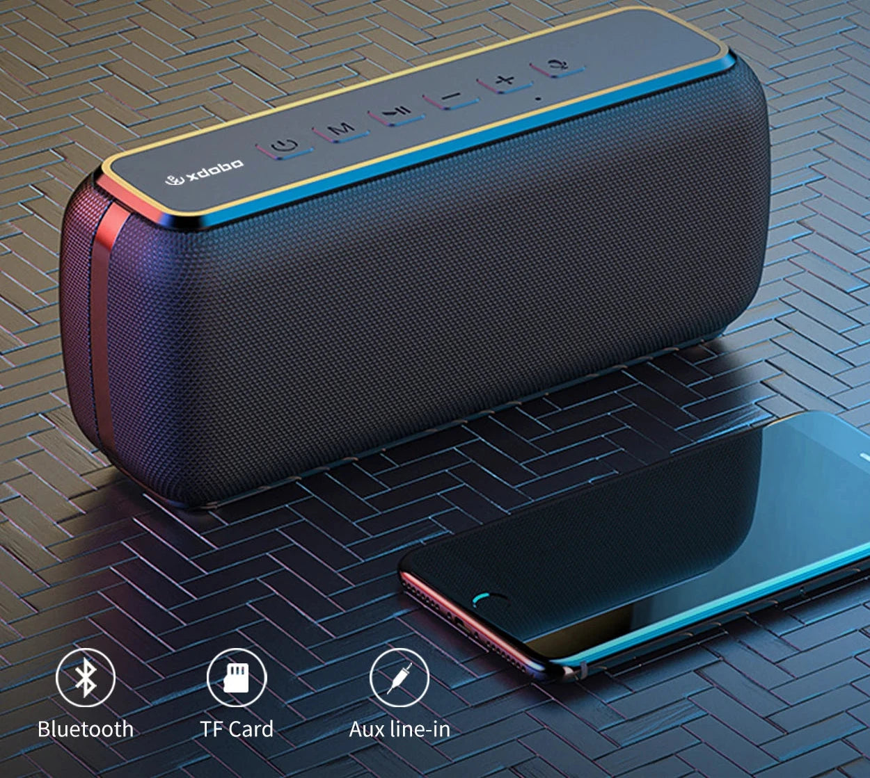 XDOBO X8 60W Portable Bluetooth-Compatible Speakers