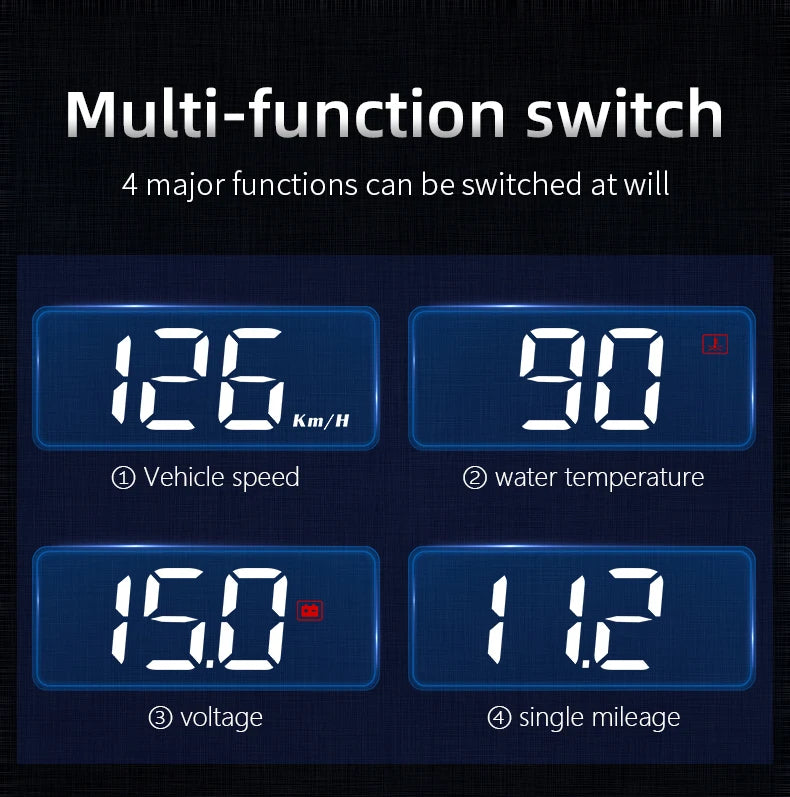 Digital Display GPS Head-Up Car Speedometer