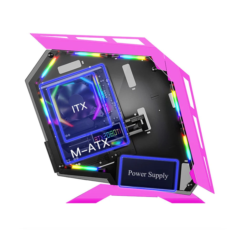 MATX Mohterboard DIY Fan Cooler Desktop Case