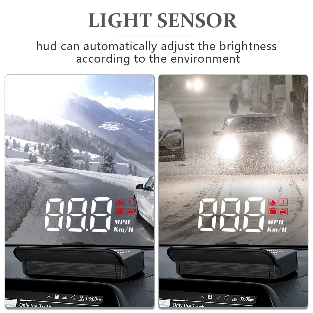 Digital Display GPS Head-Up Car Speedometer