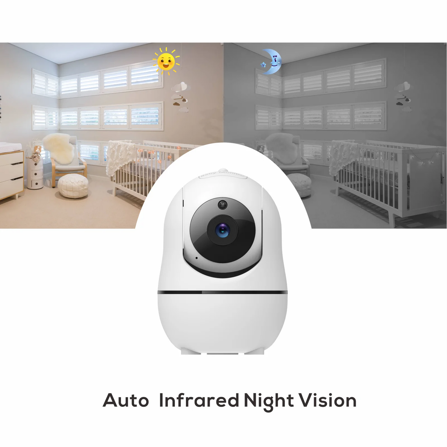 New 5 inch Video Baby Monitor with Camera and Audio