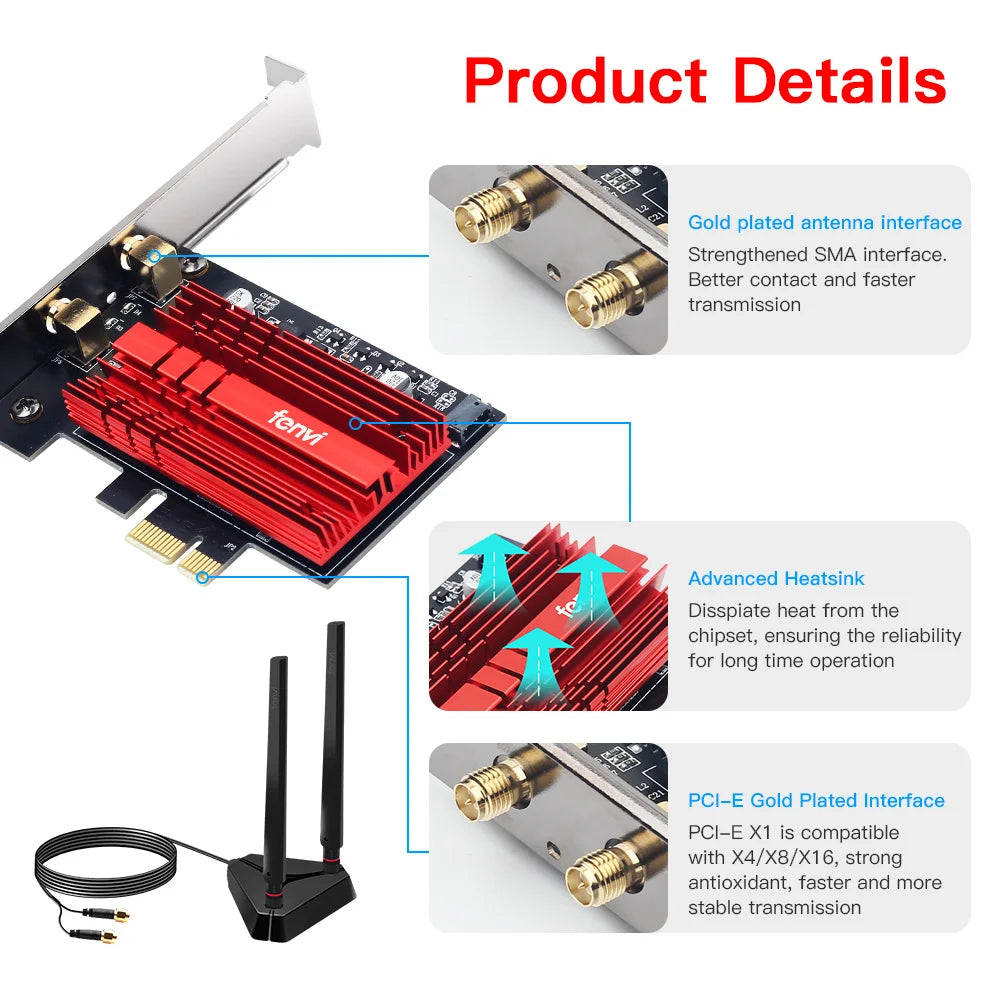 Intel AX210 Wireless PCIE Network Card Adapter