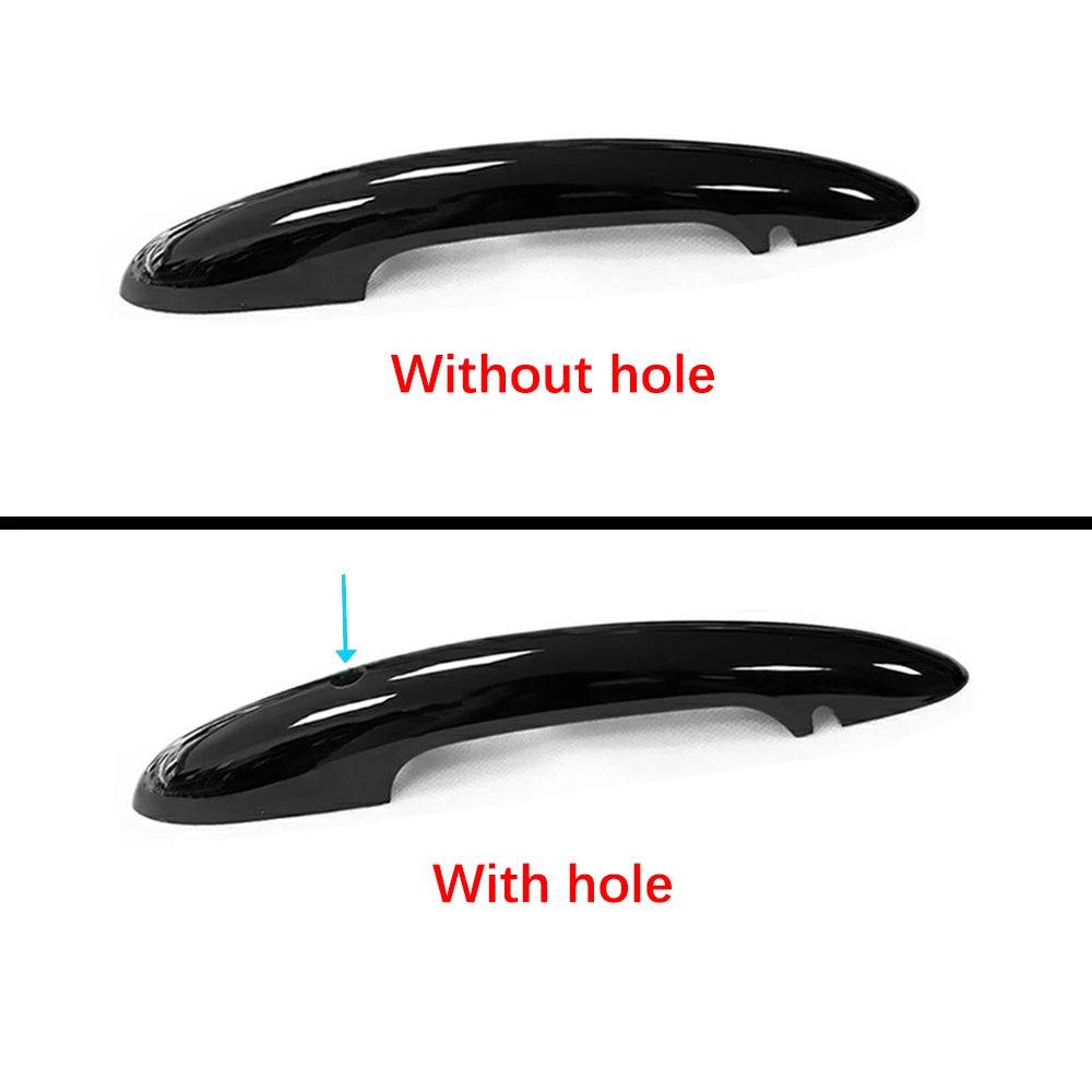 4Pcs Glossy Black Door Handle Cover