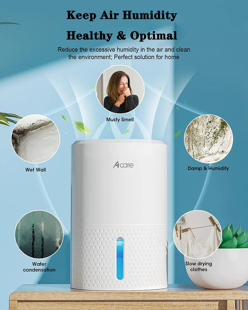 900ml Water Tank Quiet Air Dehumidifier