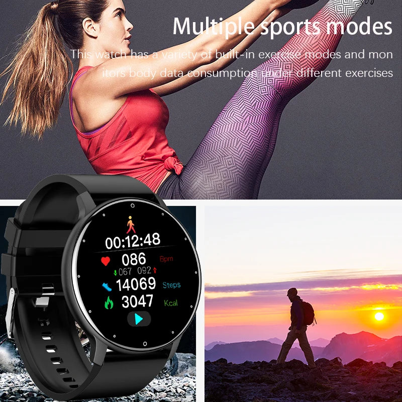 Men Full Touch Screen Sport Fitness Watch