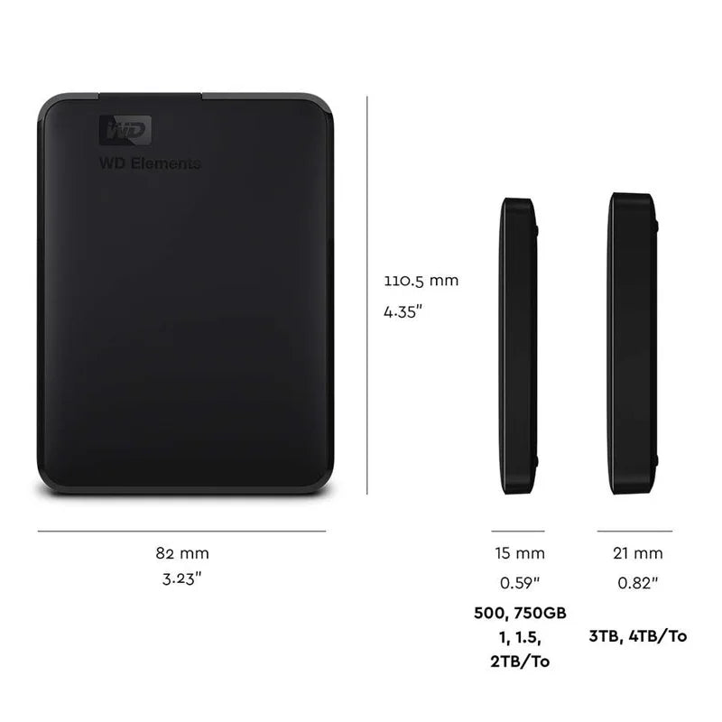 WD Elements Portable External Hard Drive Disk