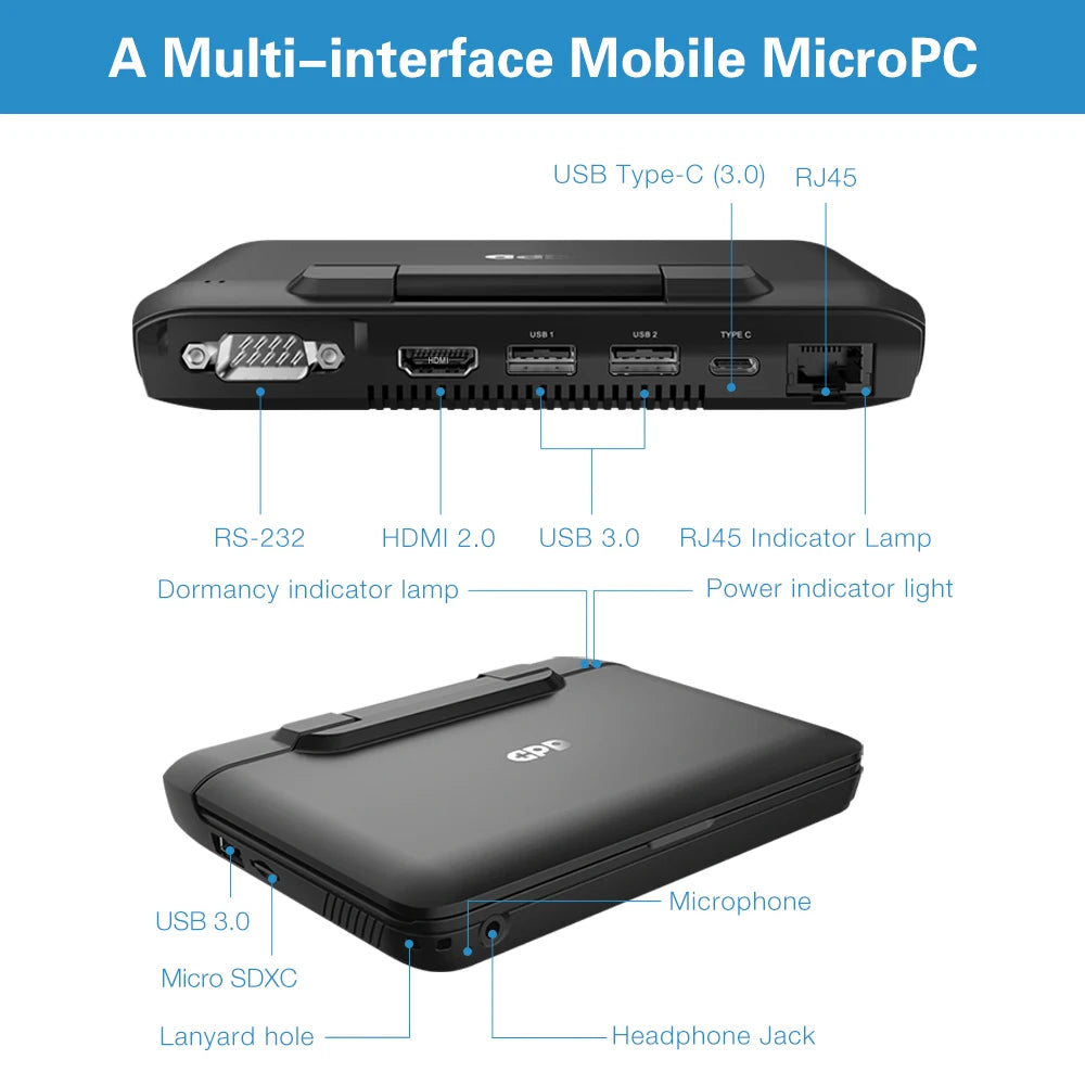 Windows 10 6GB RAM 128GB SSD Mini Portable Laptop