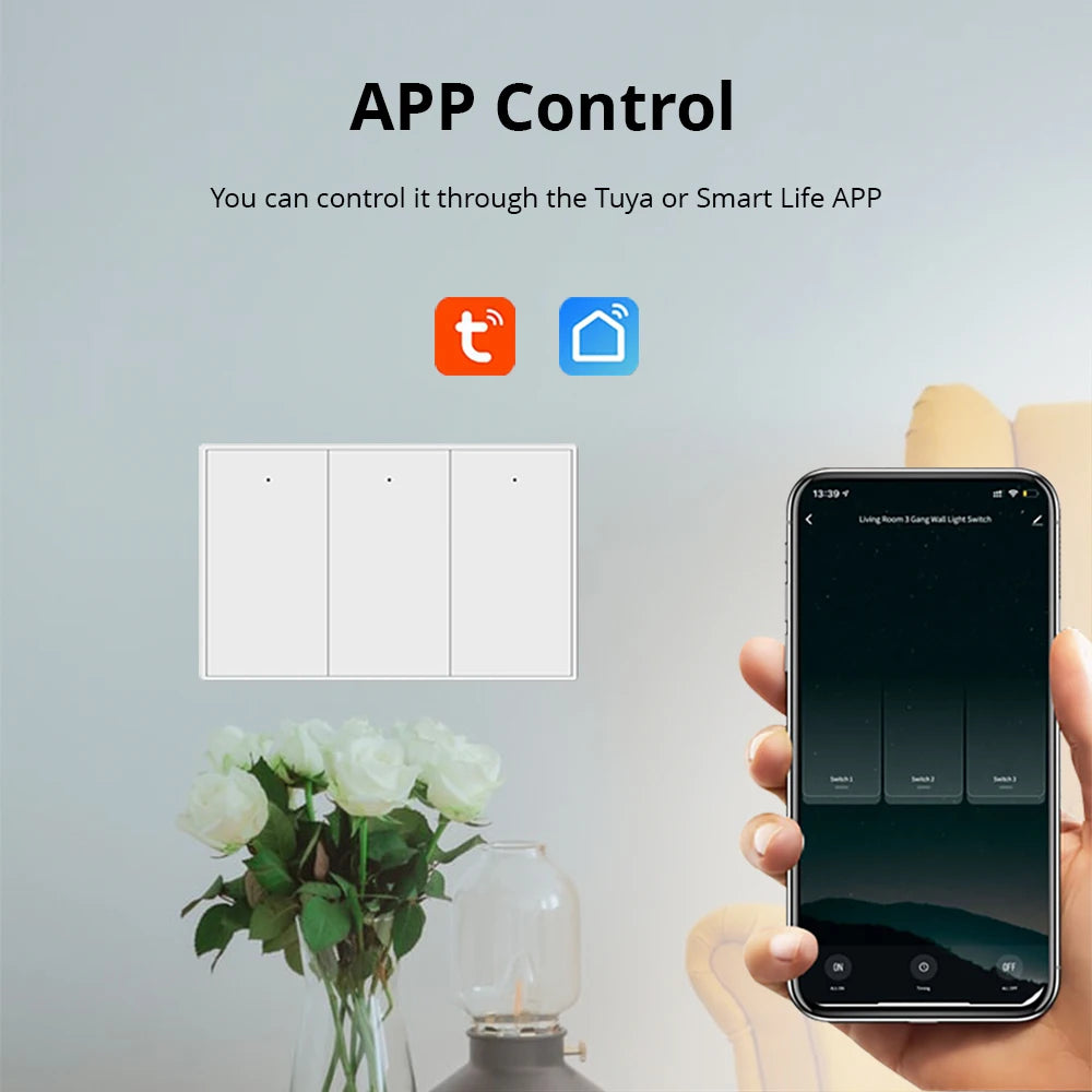 Smart Life App Remote Control US Interruptor Alexa Google Home