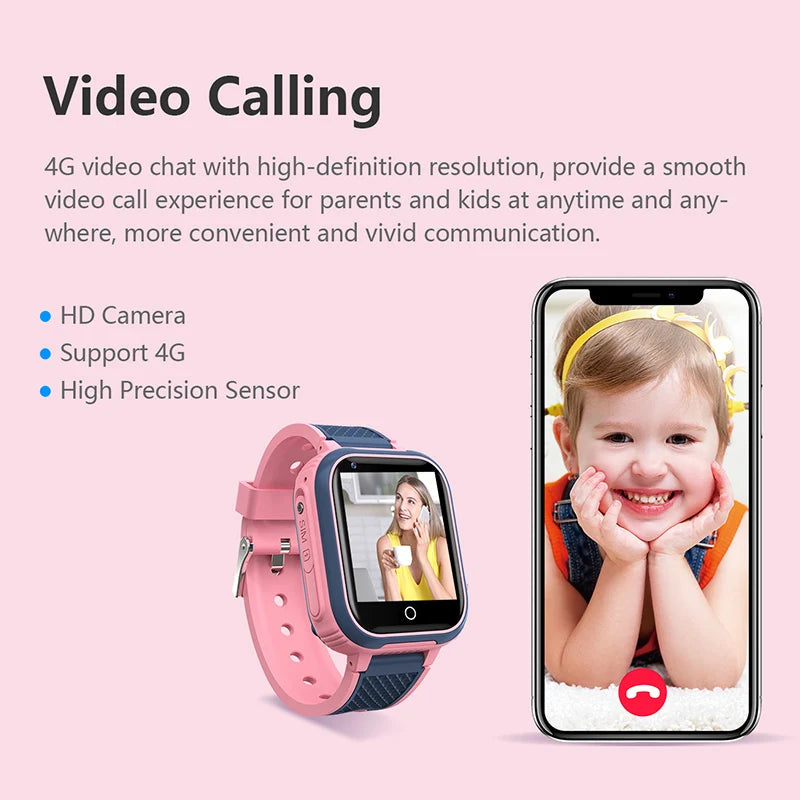 Waterproof Child Smartwatch Camera Monitor Tracker Location Phone Watch