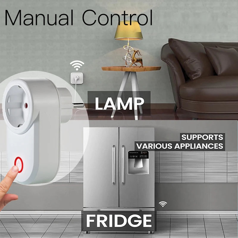 Wall Programmable Electrical Plug Outlet For Smart Home LED