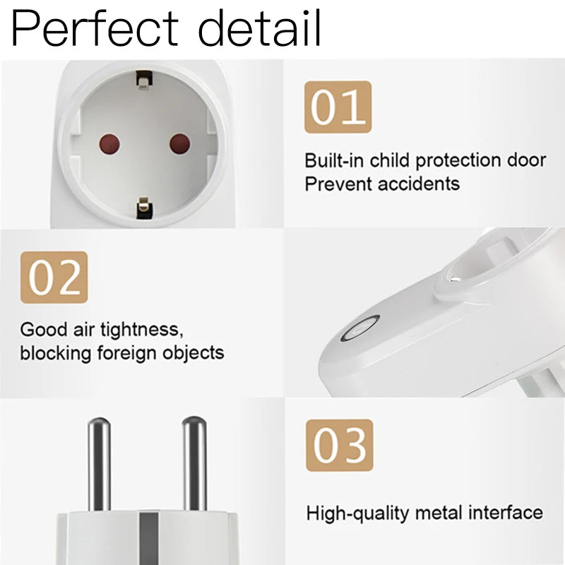 Wall Programmable Electrical Plug Outlet For Smart Home LED