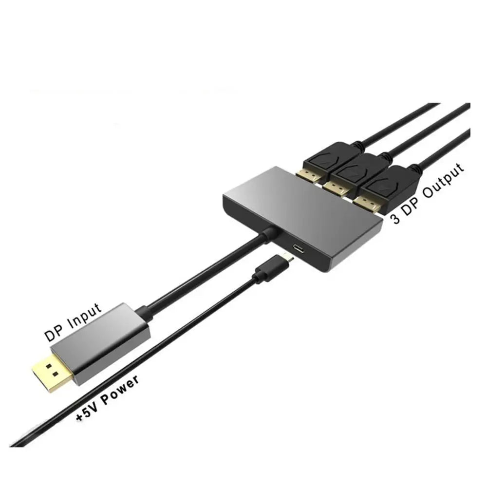 8K Displayport to 3 Displayport splitter MST Hub