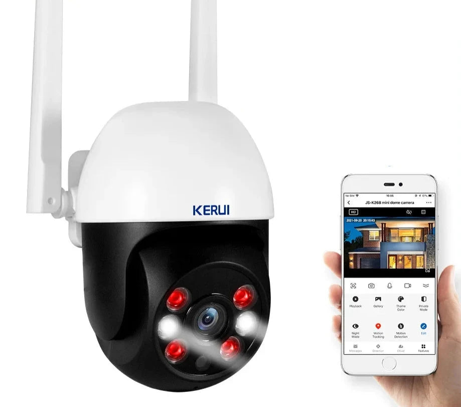 KERUI 5MP 8MP 4K PTZ WiFi IP Wireless Camera