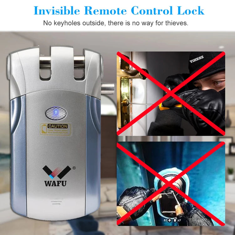 Smart Lock With 5 Chrome plated Remote Controller