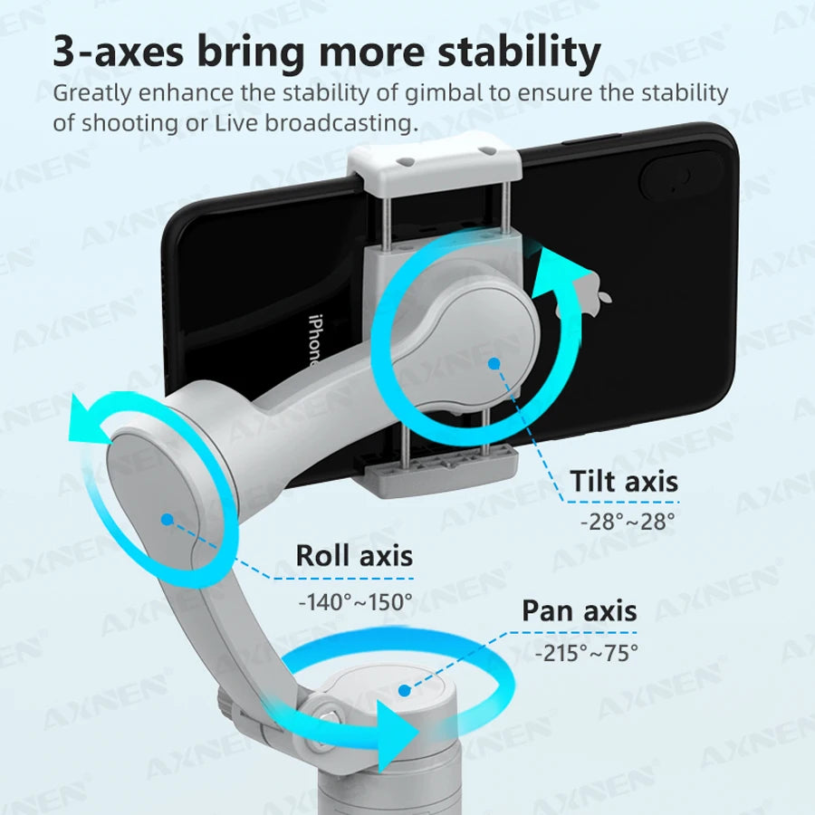 AXNEN 3-Axis Gimbal Handheld Self Stabilizer