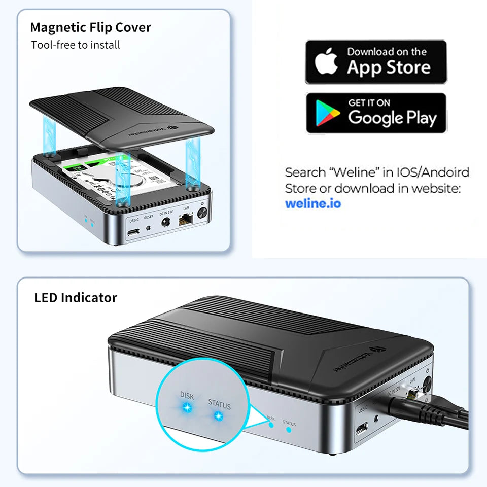 New Wireless HDD External Case Hard Disk