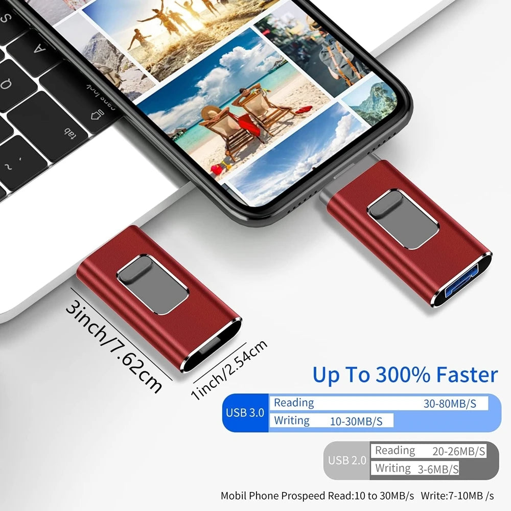 iPhone Flash Drive 3.0 256GB 128G 64G Memory