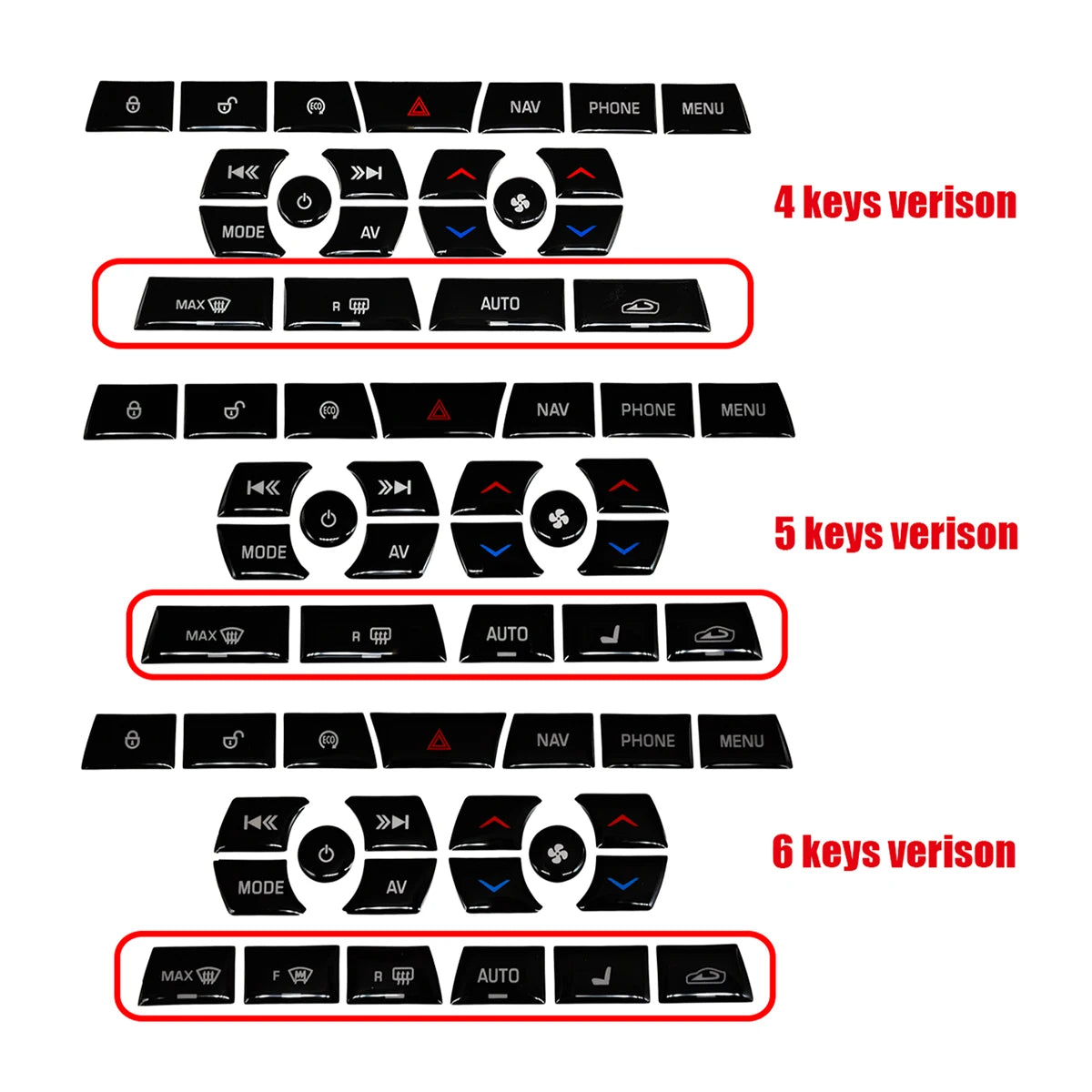 Jaguar X250 Car Accessories Interior AC Gear Switch Repair Decals