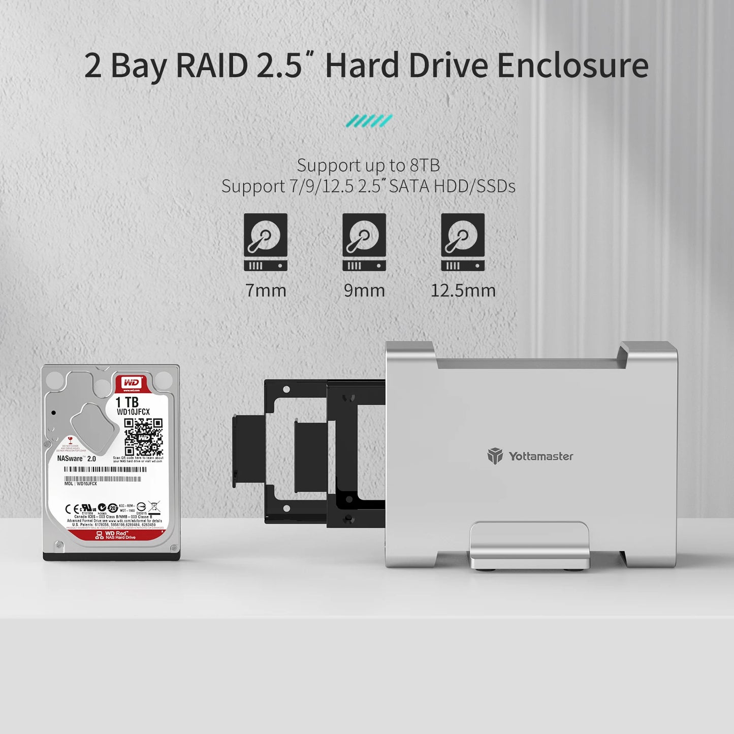 New RAID 0 /1 /SPAN 3 RAID Mode SATA External Hard Drive Storage