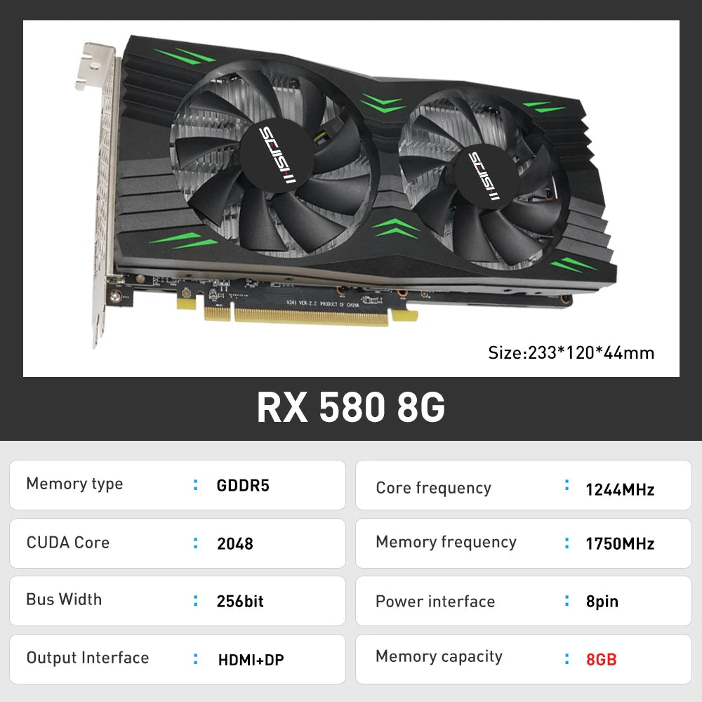 2048SP GDDR5 AMD GPU RTX 3060 2060 Graphics Cards