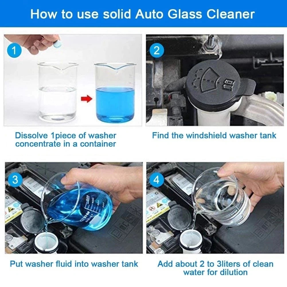 Auto Wiper Glass Solid Cleaning Concentrated Tablets Detergent