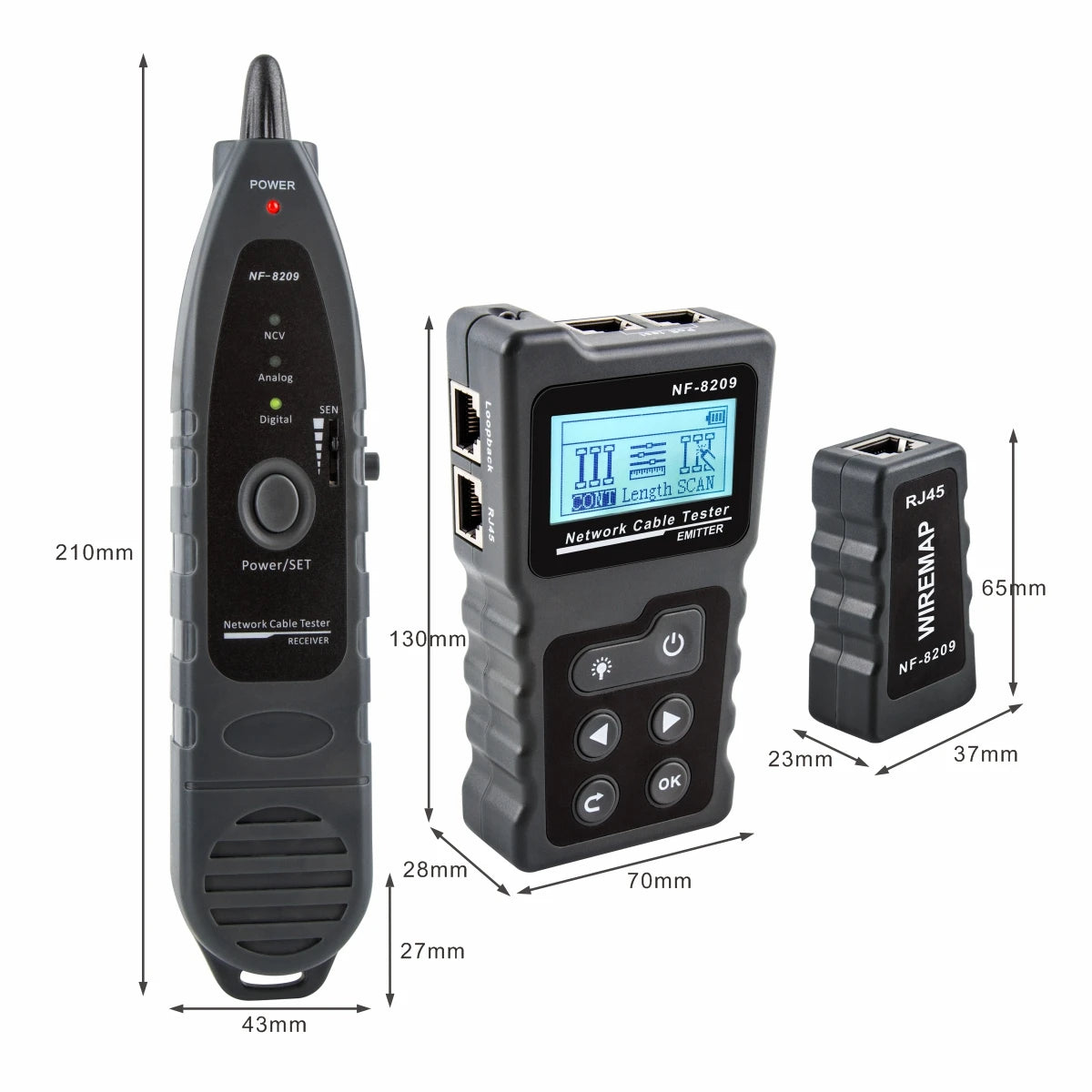 Noyafa NF-8209 internet cable tester