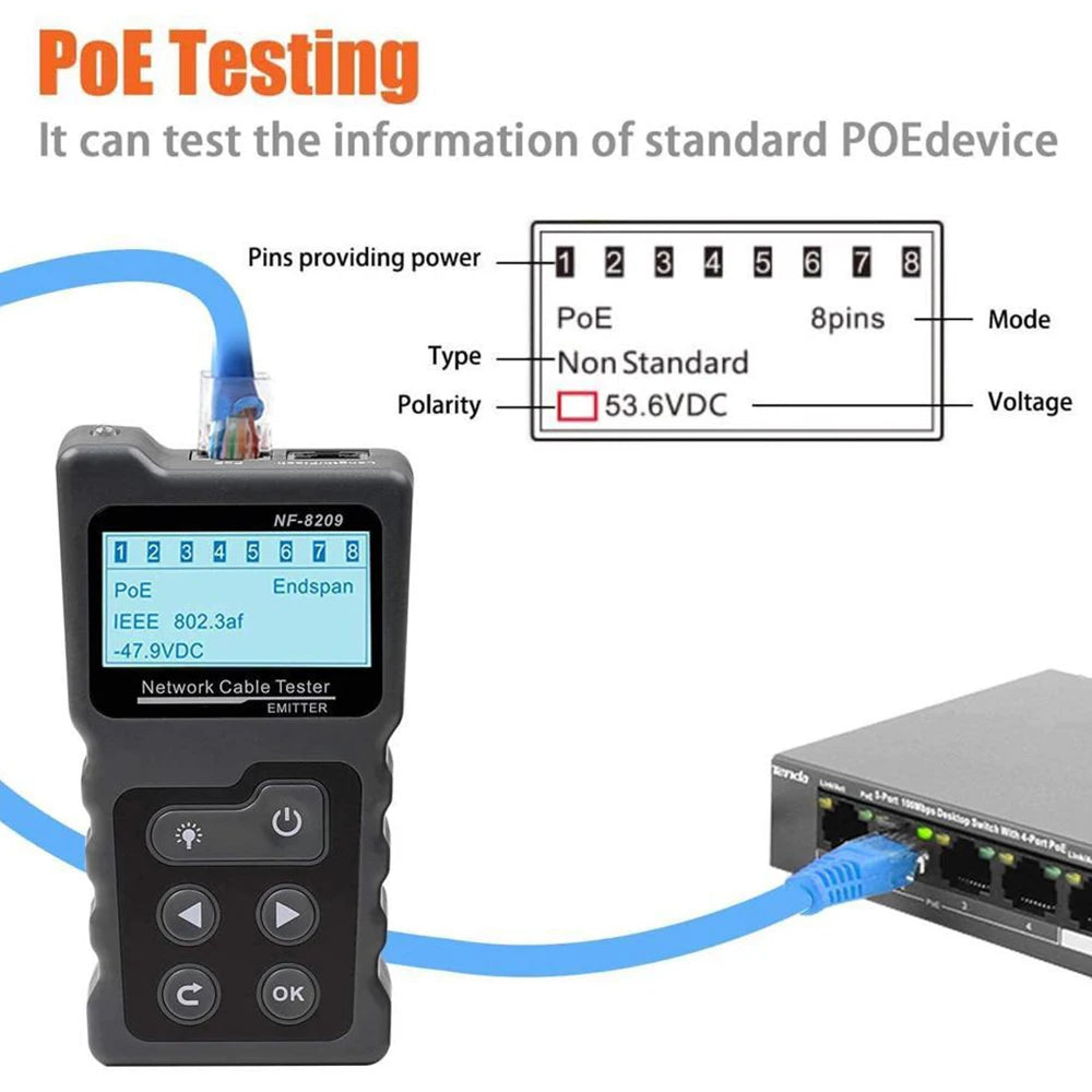 Noyafa NF-8209 internet cable tester