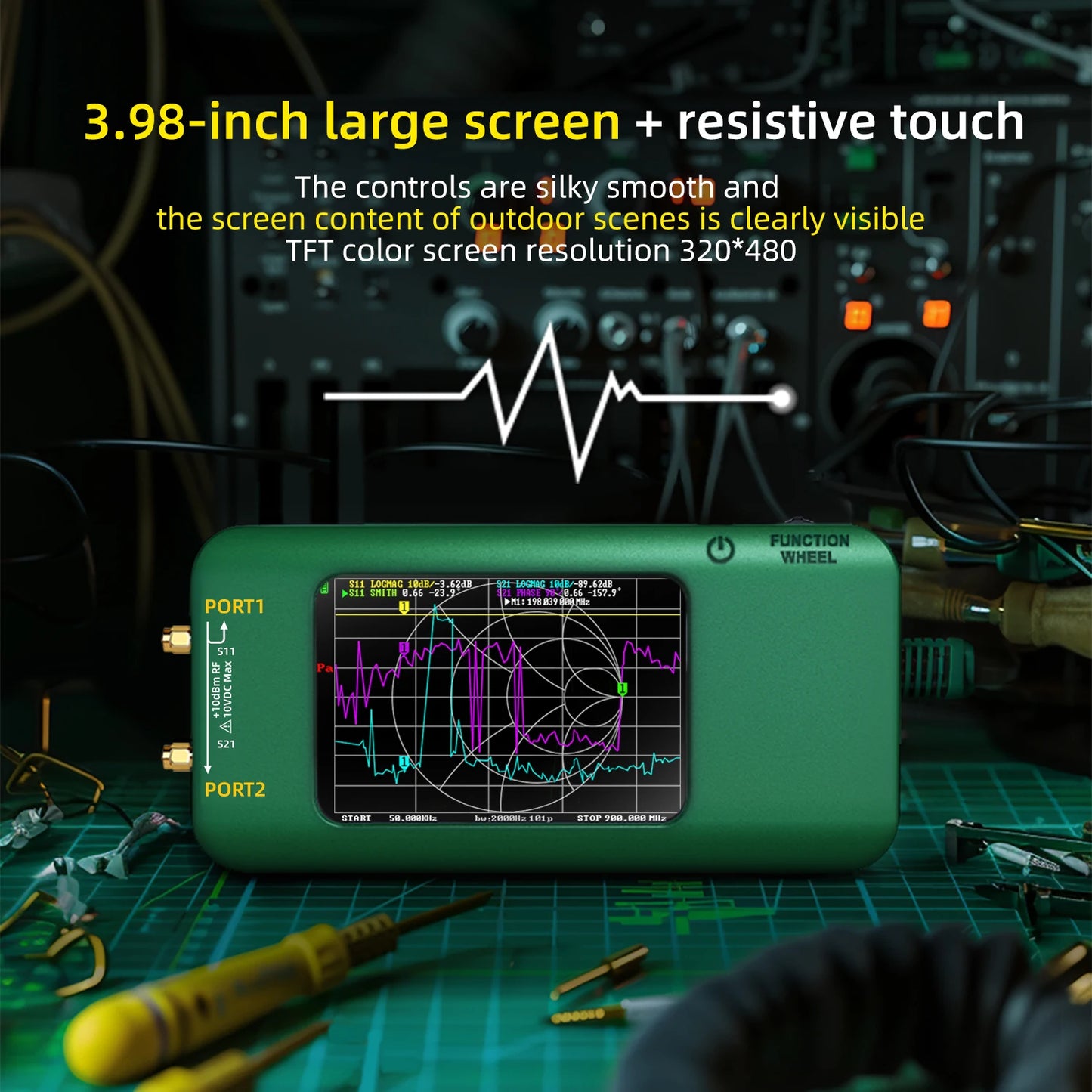 2024 New NanoVNA-P5 3.98 Inch Vector Network Analyzer