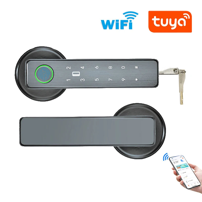 Tuya SmartLife APP WiFi Remote Control Smart Fingerprint Deadbolt Lock