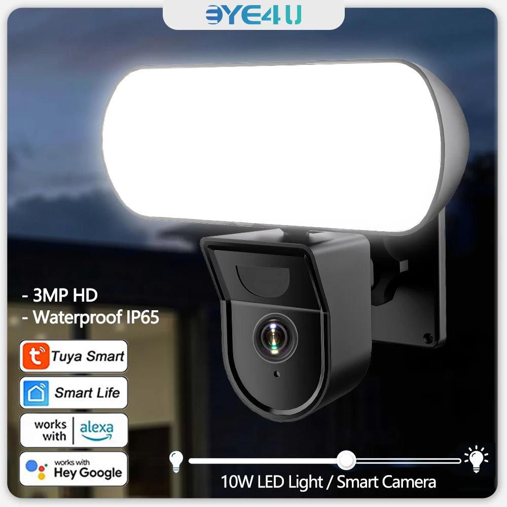 3MP Tuya WiFi Floodlight Camera