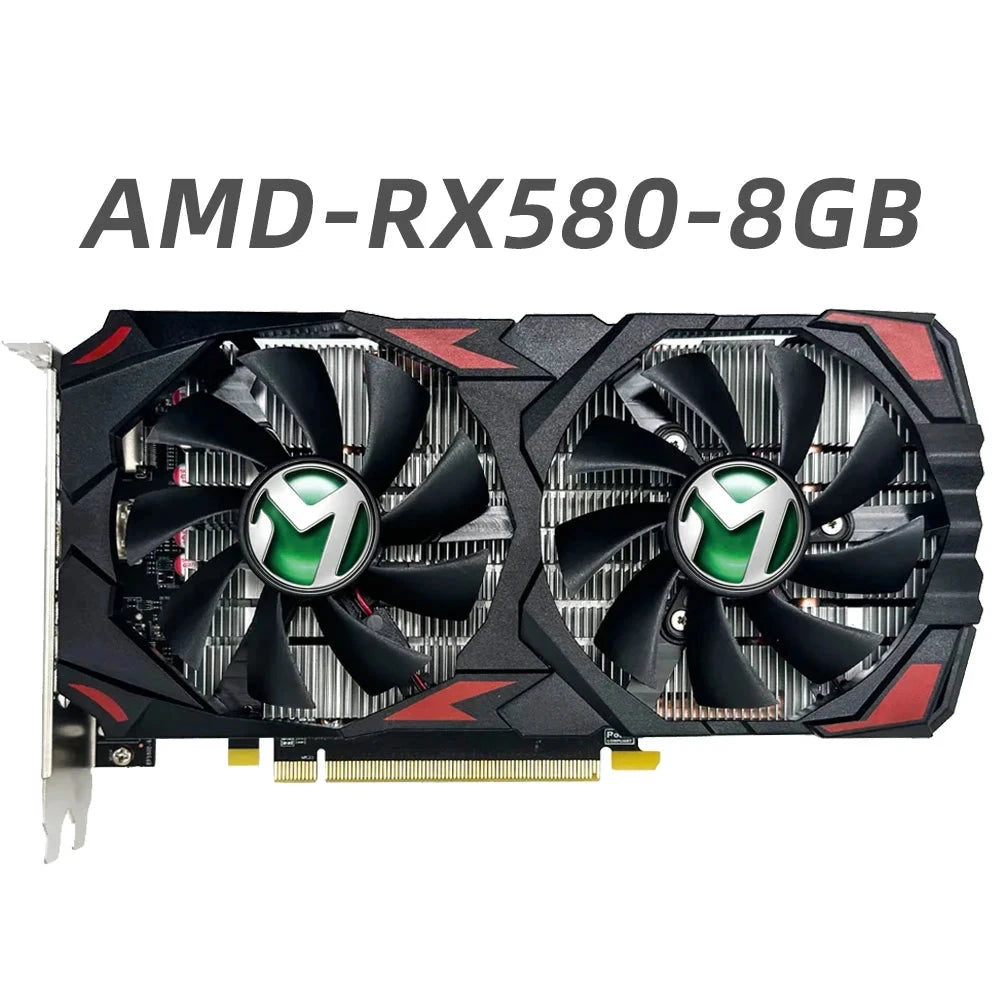 AMD RX 580 8GB 2048SP 8Pin Placa De Video Gaming Graphics Card