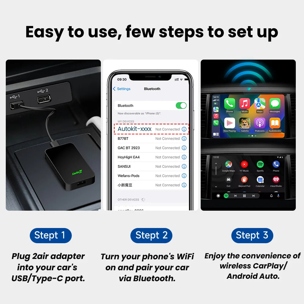 CarlinKit 5.0 CarPlay Android Auto Wireless Adapter