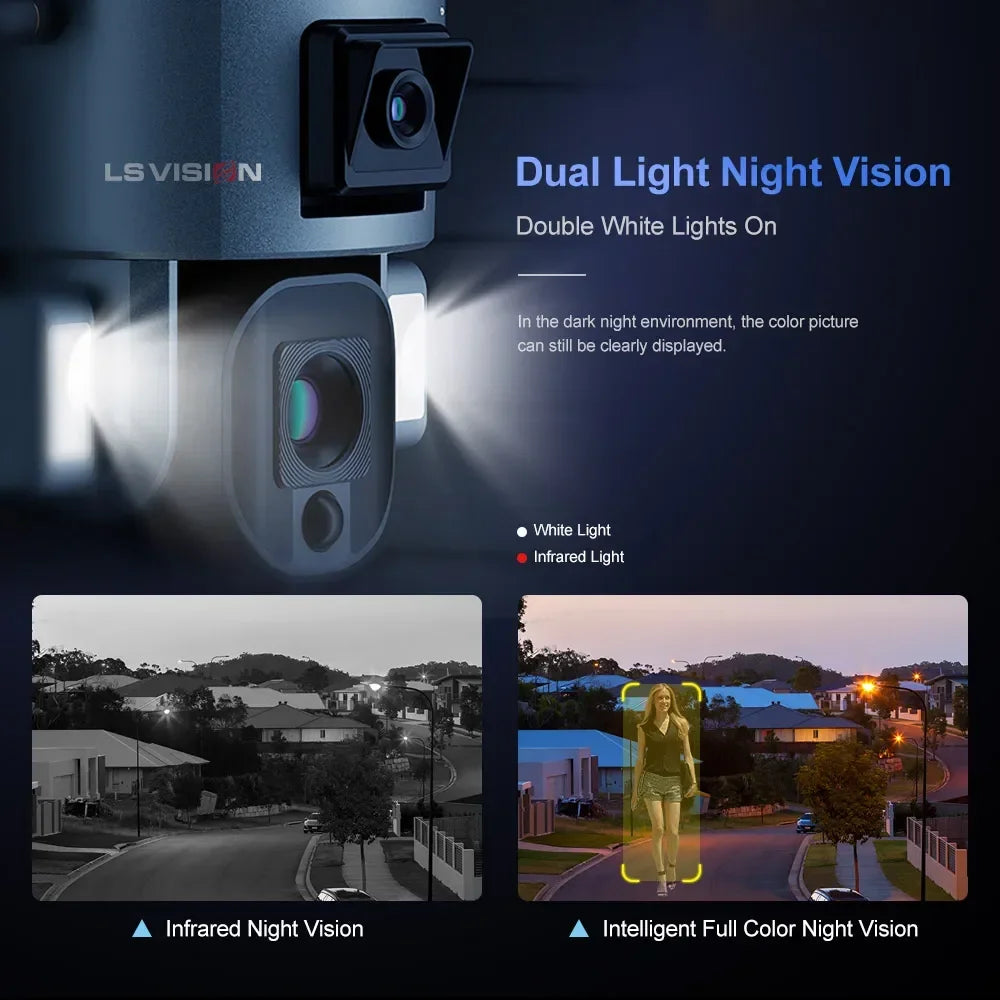 LS VISION 4K 8MP Dual Lens Solar Camera