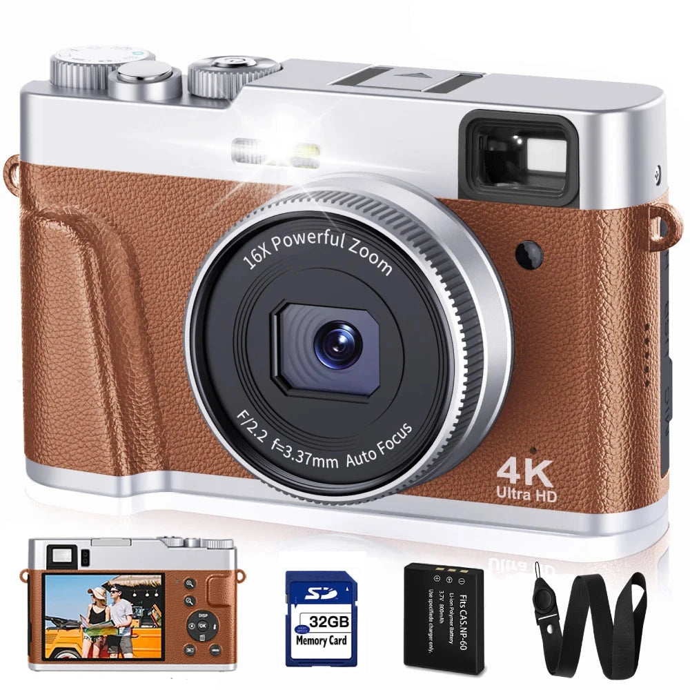 4K Digital Camera Auto Focus 48MP Vlogging Camera