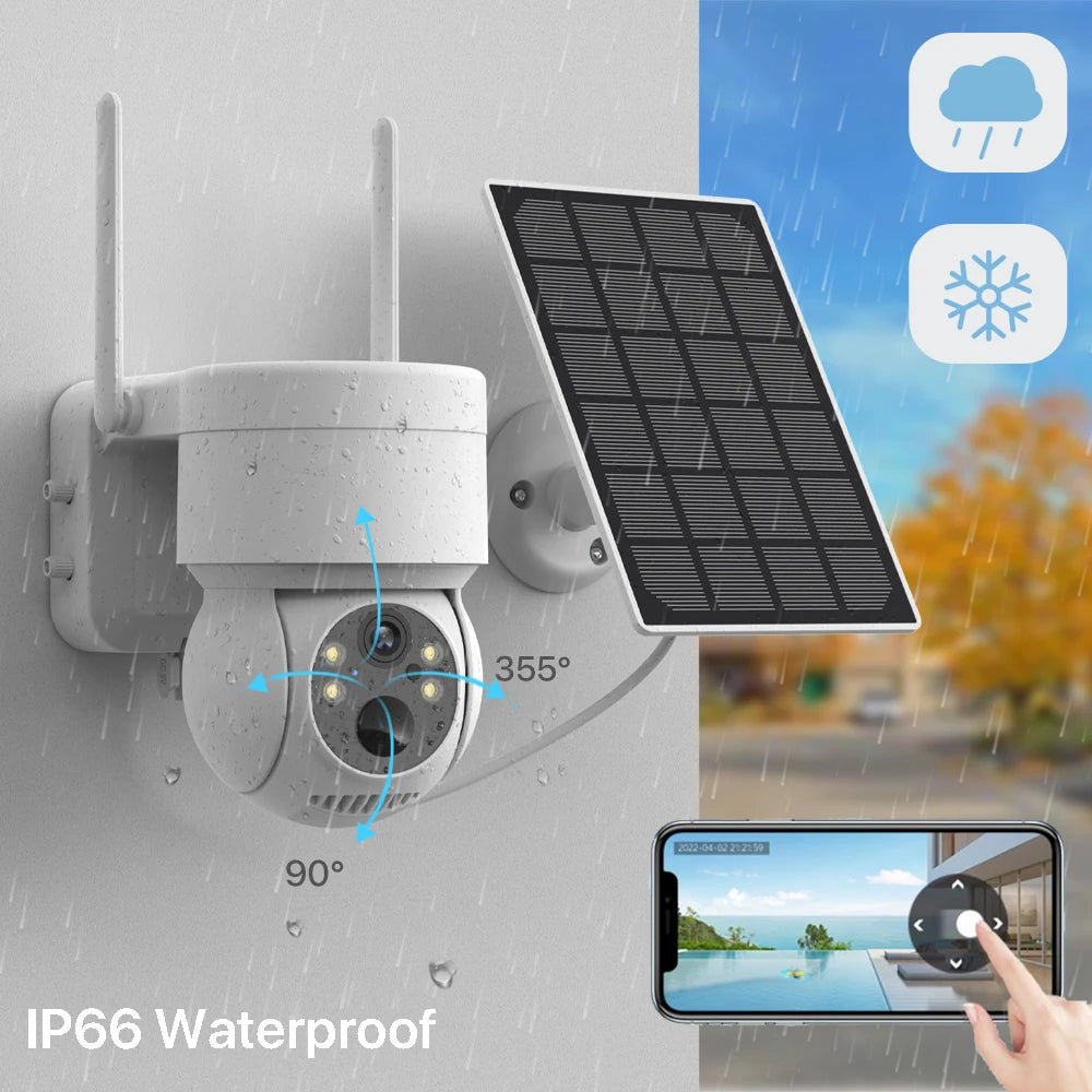 WiFi PTZ Camera Outdoor Wireless Solar IP Camera