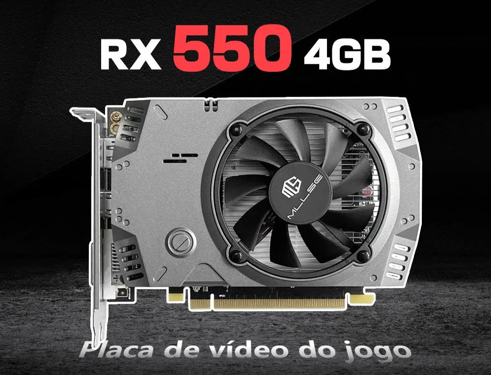 MLLSE AMD Radeon RX 550 4GB Placa De Video Graphics Card