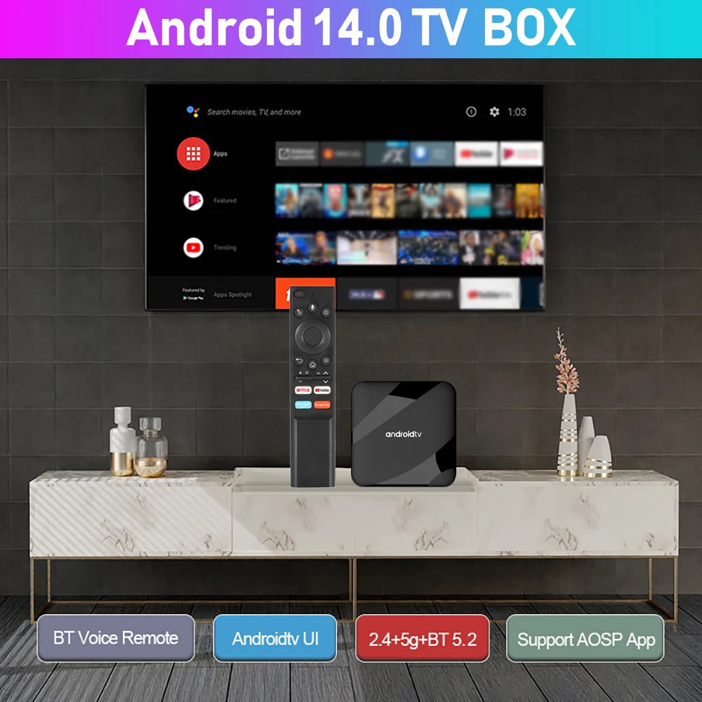 Android 14 TV Box 8K HD Smart Set Top Box