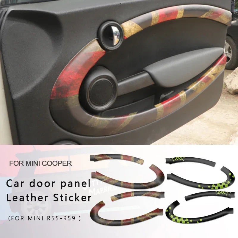 Car door panel Leather Sticker