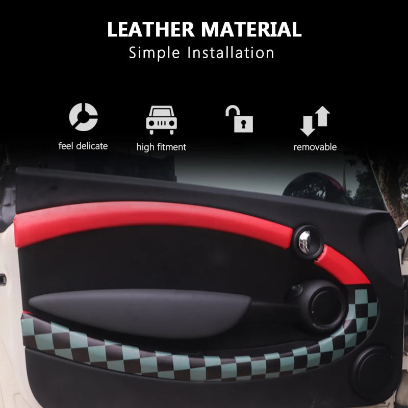 Car door panel Leather Sticker