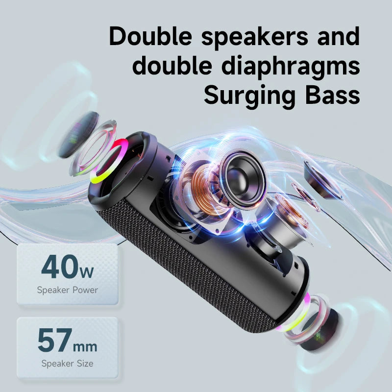 Waterproof Outdoor Stereo Music Subwoofer Party Speaker