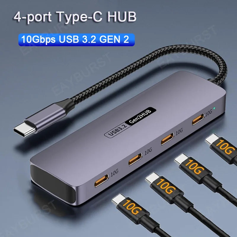 USB C Hubs 4 ports 10Gbps High Speed USB C Splitter