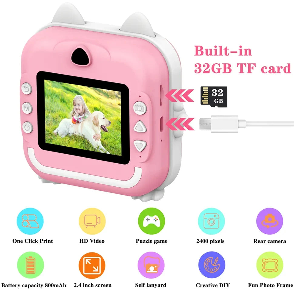 Kids Instant Print Camera