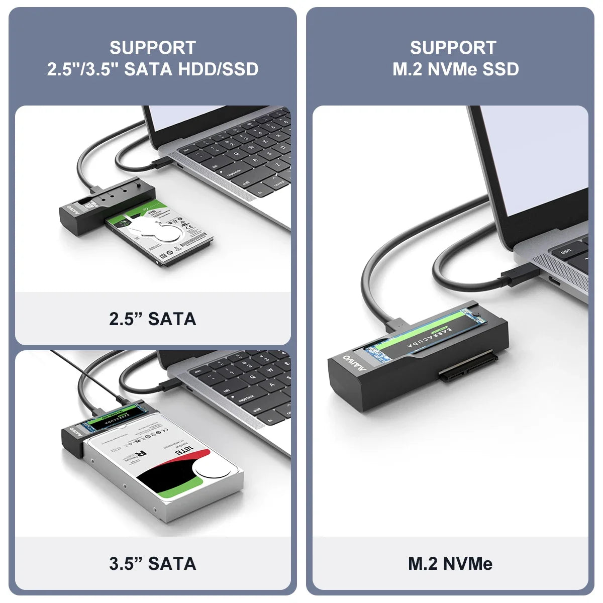 New 2.5"/3.5" External Storage HDD Case