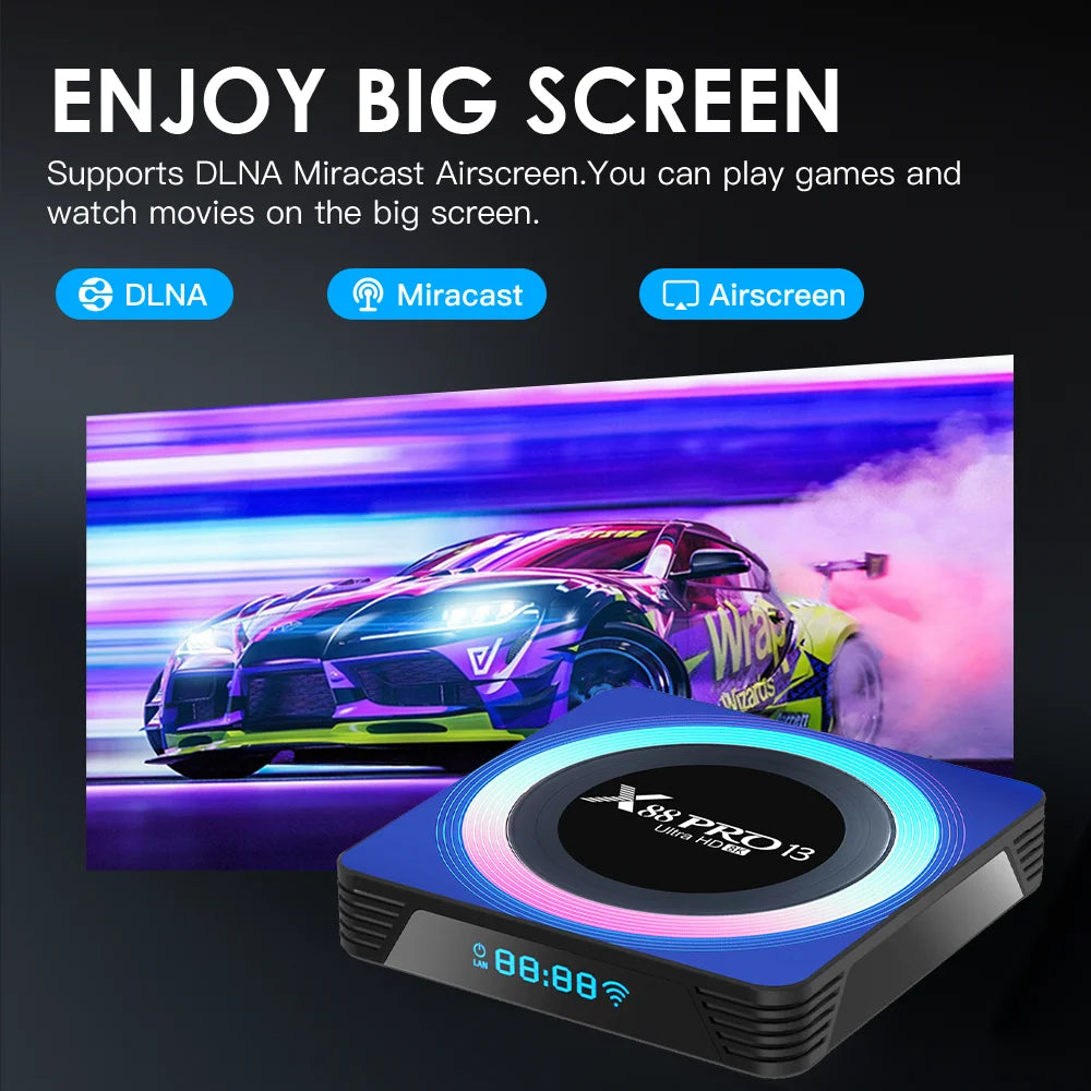 Support 8K Video 4K HDR10+ 2.4&5.8G Dual Wifi6 BT5.0 Set Top Box