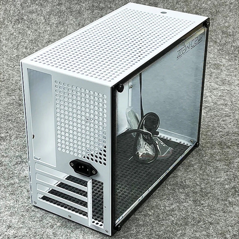 All Aluminum MATX Side Transparent White Computer Case