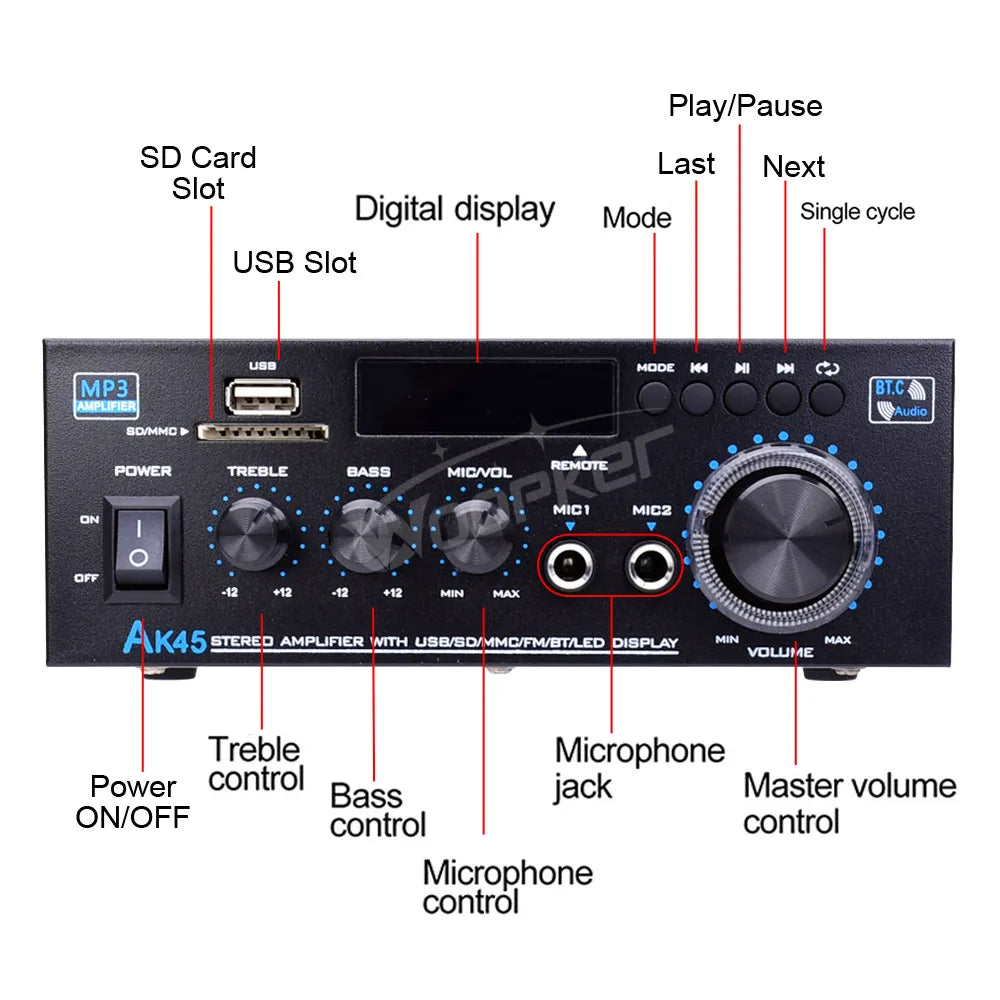 New Woopker AK45 HiFi Digital Amplifier