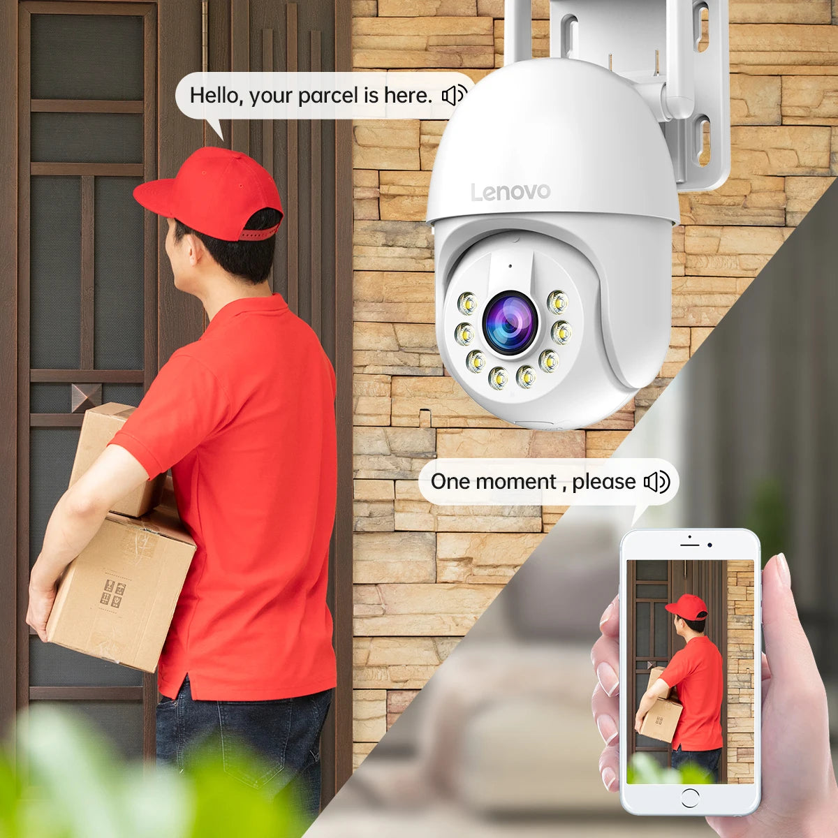 Smart Home Outdoor 4X Digital Zoom Color Night vision Waterproof